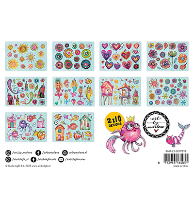 ABM-25-DCPP398 - Art by Marlene - Sunny days Art By Marlene nr. 398 - Design Paper Pad - Detail 1 ABM-25-DCPP398 - Art by Marlene - Sunny days Art By Marlene nr. 398 - Design Paper Pad - Detail 1