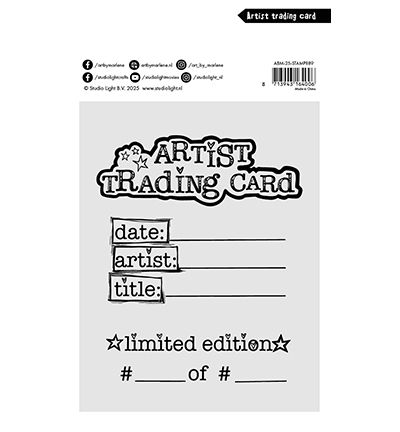 ABM-25-STAMP889 - Art by Marlene - Artist trading card Art By Marlene nr. 889 -  - Detail 2