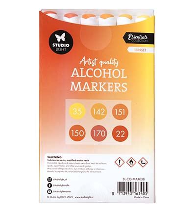 SL-CO-MARK38 - StudioLight - Alcohol Markers Sunset Essentials nr. 38 - Alcohol markers Studio Light - Detail 2 SL-CO-MARK38 - StudioLight - Alcohol Markers Sunset Essentials nr. 38 - Alcohol markers Studio Light - Detail 2