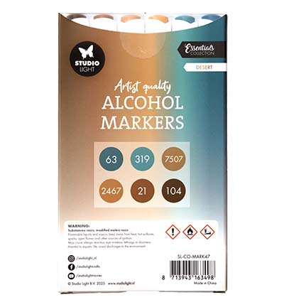 SL-CO-MARK47 - StudioLight - Alcohol Markers Desert Essentials nr. 47 - Alcohol markers Studio Light - Detail 3 SL-CO-MARK47 - StudioLight - Alcohol Markers Desert Essentials nr. 47 - Alcohol markers Studio Light - Detail 3