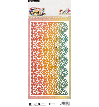 HE-DD-MASK382 - Hazel Eaton - Floral pattern Dragonfly Dreams nr. 382 - Papillons, insectes - Detail 3