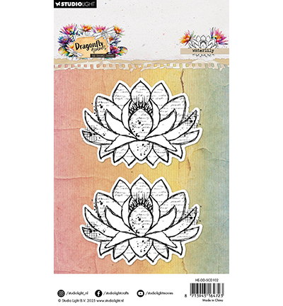 HE-DD-SCD102 - Hazel Eaton - Waterlily Dragonfly Dreams nr. 102 - Fleurs - Detail 3