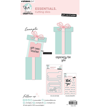 CCL-ES-CD1068 - CraftLab - Giftcard holder Essentials nr. 1068 - Enveloppe, boîte - Detail 2