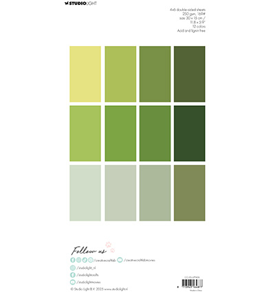 CCL-ES-UPP406 - CraftLab - All greens Essentials nr. 406 - Paperpad - Detail 1 CCL-ES-UPP406 - CraftLab - All greens Essentials nr. 406 - Paperpad - Detail 1