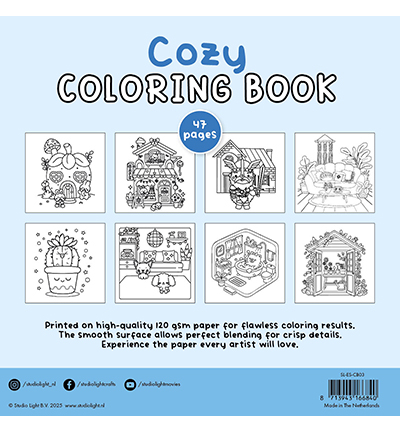 SL-ES-CB03 - StudioLight - Coloring Book Cozy, Essentials nr.03 - Cozy Coloring Books - Detail 1 SL-ES-CB03 - StudioLight - Coloring Book Cozy, Essentials nr.03 - Cozy Coloring Books - Detail 1
