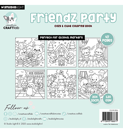 CCL-FR-CB06 - CraftLab - Coloring Book Cozy, Friendz, nr.06 - Cozy Coloring Books - Detail 2
