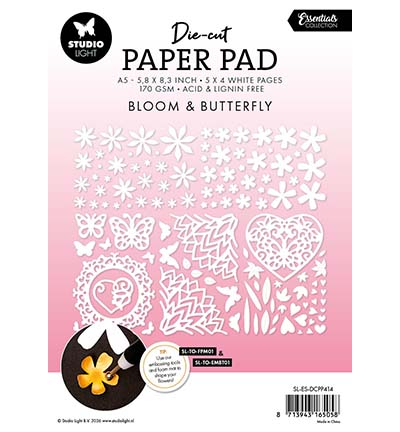 SL-ES-DCPP414 - StudioLight - Bloom & Butterfly Essentials nr. 414 - Die-Cut Paper Pad - Detail 3