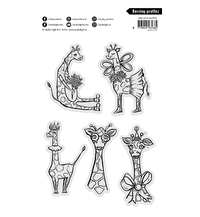 ABM-26-STAMP920 - Art by Marlene - Dazzling giraffes Art by Marlene nr. 920 - Animaux - Detail 3 ABM-26-STAMP920 - Art by Marlene - Dazzling giraffes Art by Marlene nr. 920 - Animaux - Detail 3