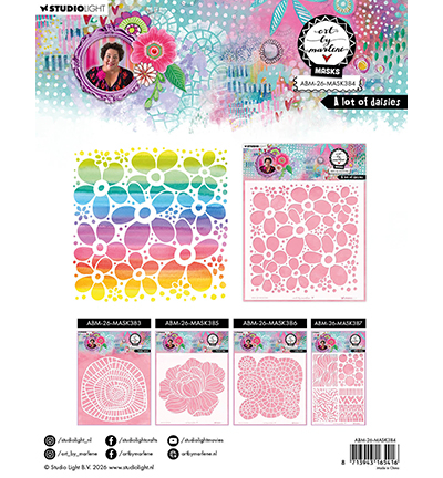 ABM-26-MASK384 - Art by Marlene - A lot of daisies Art by Marlene nr. 384 - Fleurs - Detail 1