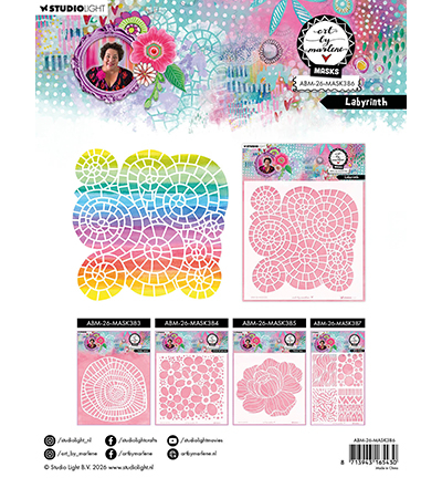 ABM-26-MASK386 - Art by Marlene - Labyrinth Art by Marlene nr. 386 - Cercles - Detail 3 ABM-26-MASK386 - Art by Marlene - Labyrinth Art by Marlene nr. 386 - Cercles - Detail 3