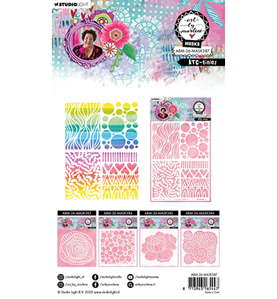 ABM-26-MASK387 - Art by Marlene - ATC-tinies Art by Marlene nr. 387 - ATC - Detail 8