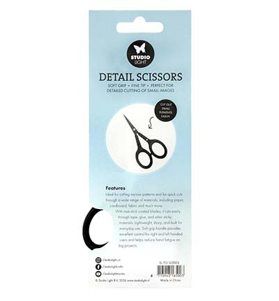 SL-TO-SCIS03 - StudioLight - Detail Scissors Soft grip, fine tip, non stick, Essentials Tools nr. 03 - Ciseaux & outils de coupe - Detail 1 SL-TO-SCIS03 - StudioLight - Detail Scissors Soft grip, fine tip, non stick, Essentials Tools nr. 03 - Ciseaux & outils de coupe - Detail 1