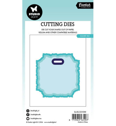 SL-ES-CD1088 - StudioLight - Torn Edge Tag square Essentials nr. 1088 - Torn Edge - Detail 1