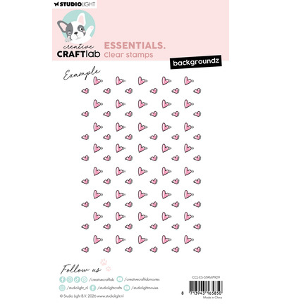 CCL-ES-STAMP929 - CraftLab - Backgroundz hearts Essentials nr. 929 - Fevrier 2026 - Detail 1