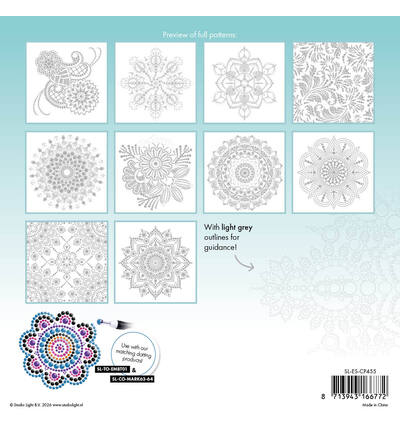 SL-ES-CP455 - StudioLight - Dot mandalas & patterns Essentials nr. 455 - SL Coloring Pages - Detail 1 SL-ES-CP455 - StudioLight - Dot mandalas & patterns Essentials nr. 455 - SL Coloring Pages - Detail 1
