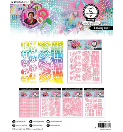 ABM-26-MASK394 - Art by Marlene - ABM Pochoir – Dancing Lines Art by Marlene n° 394 - April 2026 - Detail 4