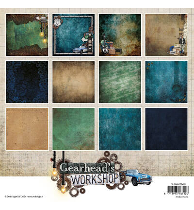 SL-GW-DPP470 - StudioLight - Background paper pad Gearhead's Workshop - 36 sheets nr. 470 - Mai 2026 - Detail 4