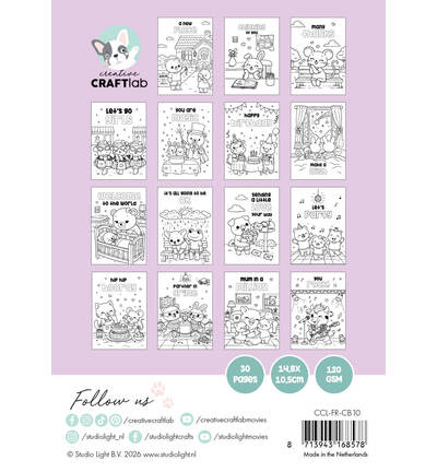 CCL-FR-CB10 - CraftLab - Cuties Friendz 30 Sheets nr. 10 - Mai 2026 - Detail 1