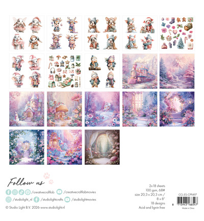 CCL-ES-CPP497 - CraftLab - CCL Bloc Papier Collage – Candy Christmas Essentials n° 497 - Juin 2026 - Detail 1