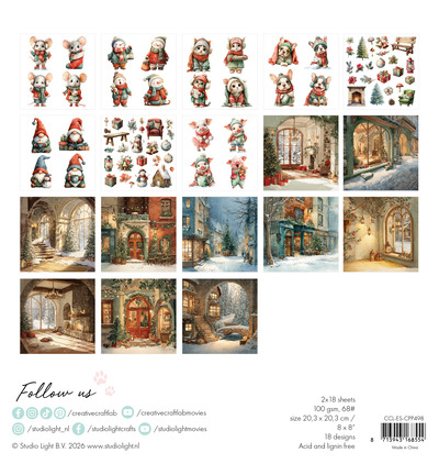 CCL-ES-CPP498 - CraftLab - CCL Bloc Papier Collage – Classic Christmas Essentials n° 498 - Juin 2026 - Detail 1