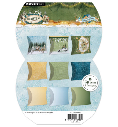 SL-CF-GBPP480 - StudioLight - StudioLight Bloc Papier Boîtes Cadeaux – Pillowbox Christmas Forest n° 480 - Juin 2026 - Detail 1 SL-CF-GBPP480 - StudioLight - StudioLight Bloc Papier Boîtes Cadeaux – Pillowbox Christmas Forest n° 480 - Juin 2026 - Detail 1