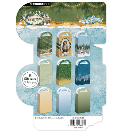SL-CF-GBPP481 - StudioLight - StudioLight Bloc Papier Boîtes Cadeaux – Giftbag Christmas Forest n° 481 - Juin 2026 - Detail 1 SL-CF-GBPP481 - StudioLight - StudioLight Bloc Papier Boîtes Cadeaux – Giftbag Christmas Forest n° 481 - Juin 2026 - Detail 1
