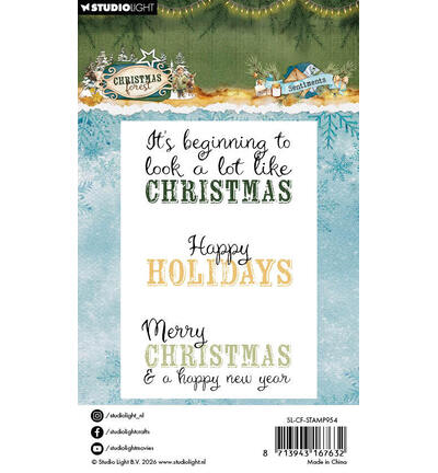 SL-CF-STAMP954 - StudioLight - StudioLight Tampons Transparents – Sentiments Christmas Forest n° 954 - Juin 2026 - Detail 1 SL-CF-STAMP954 - StudioLight - StudioLight Tampons Transparents – Sentiments Christmas Forest n° 954 - Juin 2026 - Detail 1