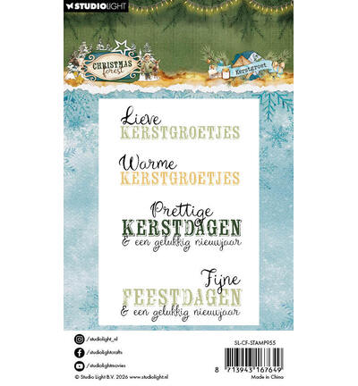 SL-CF-STAMP955 - StudioLight - StudioLight Tampons Transparents – Kerst Groet Christmas Forest n° 955 - Juin 2026 - Detail 1 SL-CF-STAMP955 - StudioLight - StudioLight Tampons Transparents – Kerst Groet Christmas Forest n° 955 - Juin 2026 - Detail 1