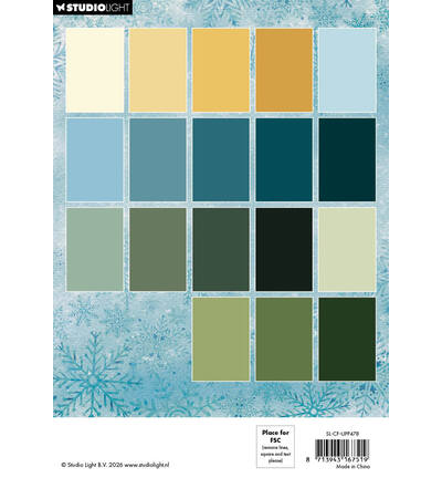 SL-CF-UPP478 - StudioLight - StudioLight Bloc Papier Unicolore – Unicolor Christmas Forest n° 478 - Juin 2026 - Detail 1