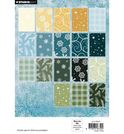 SL-CF-PPP477 - StudioLight - StudioLight Bloc Papier Motifs – Pattern Christmas Forest n° 477 - Juin 2026 - Detail 1 SL-CF-PPP477 - StudioLight - StudioLight Bloc Papier Motifs – Pattern Christmas Forest n° 477 - Juin 2026 - Detail 1