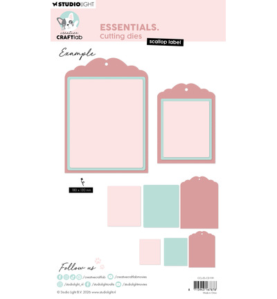 CCL-ES-CD1119 - StudioLight - CCL Dies – Scallop Label Essentials n° 1119 - Matrices CraftLab - Detail 1 CCL-ES-CD1119 - StudioLight - CCL Dies – Scallop Label Essentials n° 1119 - Matrices CraftLab - Detail 1