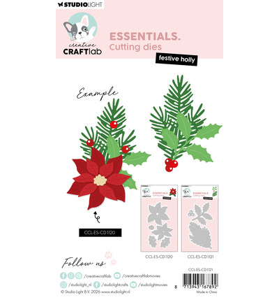 CCL-ES-CD1121 - StudioLight - CCL Dies – Festive Holly Essentials n° 1121 - Matrices CraftLab - Detail 1 CCL-ES-CD1121 - StudioLight - CCL Dies – Festive Holly Essentials n° 1121 - Matrices CraftLab - Detail 1