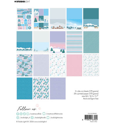 CCL-ES-DPP492 - StudioLight - CCL Bloc Papier Design – Just So Holly Essentials n° 492 - Papiers design & motifs - Detail 1 CCL-ES-DPP492 - StudioLight - CCL Bloc Papier Design – Just So Holly Essentials n° 492 - Papiers design & motifs - Detail 1