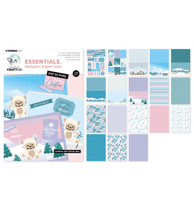 CCL-ES-DPP492 - StudioLight - CCL Bloc Papier Design – Just So Holly Essentials n° 492 - Papiers design & motifs - Detail 2 CCL-ES-DPP492 - StudioLight - CCL Bloc Papier Design – Just So Holly Essentials n° 492 - Papiers design & motifs - Detail 2