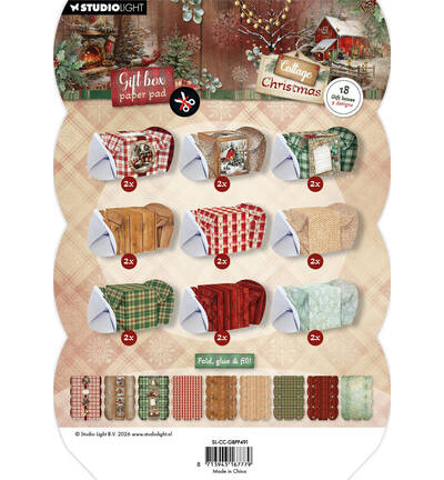 SL-CC-GBPP491 - StudioLight - StudioLight Bloc Papier Boîtes Cadeaux – Christmas Cracker Cottage Christmas n° 491 - Boites & emballages - Detail 1 SL-CC-GBPP491 - StudioLight - StudioLight Bloc Papier Boîtes Cadeaux – Christmas Cracker Cottage Christmas n° 491 - Boites & emballages - Detail 1