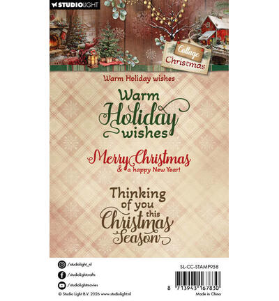 SL-CC-STAMP958 - StudioLight - StudioLight Tampons Transparents – Warm Holiday Wishes Cottage Christmas n° 958 - Tampons Studio Light - Detail 2 SL-CC-STAMP958 - StudioLight - StudioLight Tampons Transparents – Warm Holiday Wishes Cottage Christmas n° 958 - Tampons Studio Light - Detail 2
