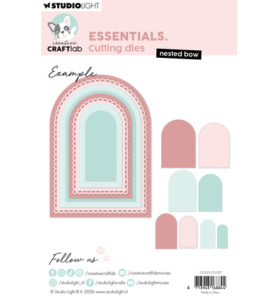 CCL-ES-CD1127 - StudioLight - CCL Dies – Nested Bow Essentials n° 1127 - Matrices CraftLab - Detail 1 CCL-ES-CD1127 - StudioLight - CCL Dies – Nested Bow Essentials n° 1127 - Matrices CraftLab - Detail 1