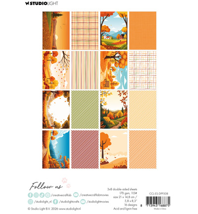 CCL-ES-DPP508 - StudioLight - CCL Bloc Papier Design – Golden Fall Essentials n° 508 - Papiers design & motifs - Detail 1 CCL-ES-DPP508 - StudioLight - CCL Bloc Papier Design – Golden Fall Essentials n° 508 - Papiers design & motifs - Detail 1