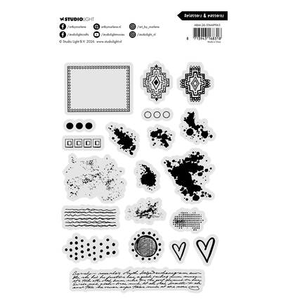 ABM-26-STAMP965 - StudioLight - ABM Tampons Transparents – Splatters & Patterns Art by Marlene n° 965 - Tampons Art by Marlene - Detail 1 ABM-26-STAMP965 - StudioLight - ABM Tampons Transparents – Splatters & Patterns Art by Marlene n° 965 - Tampons Art by Marlene - Detail 1
