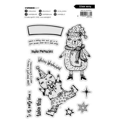 ABM-26-STAMP966 - StudioLight - ABM Tampons Transparents – A Bear Party Art by Marlene n° 966 - Tampons Art by Marlene - Detail 1 ABM-26-STAMP966 - StudioLight - ABM Tampons Transparents – A Bear Party Art by Marlene n° 966 - Tampons Art by Marlene - Detail 1