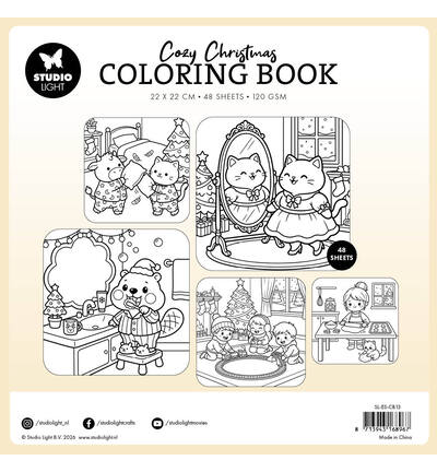 SL-ES-CB13 - StudioLight - StudioLight Livre de coloriage – Cozy Christmas Indoor Fun Essentials n° 13 - - Detail 1 SL-ES-CB13 - StudioLight - StudioLight Livre de coloriage – Cozy Christmas Indoor Fun Essentials n° 13 - - Detail 1