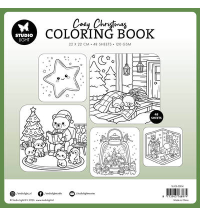 SL-ES-CB14 - StudioLight - StudioLight Livre de coloriage – Cozy Christmas Glowing Lights Essentials n° 14 - - Detail 1 SL-ES-CB14 - StudioLight - StudioLight Livre de coloriage – Cozy Christmas Glowing Lights Essentials n° 14 - - Detail 1