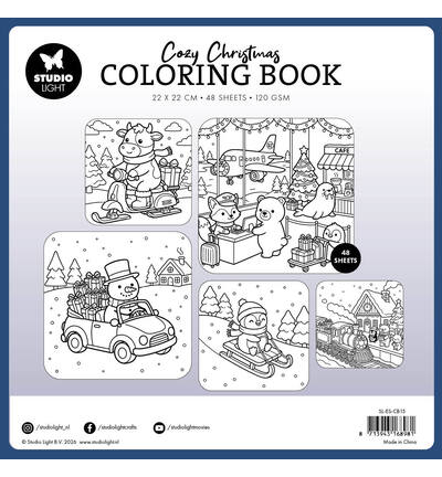 SL-ES-CB15 - StudioLight - StudioLight Livre de coloriage – Cozy Christmas Winter Rides Essentials n° 15 -  - Detail 1