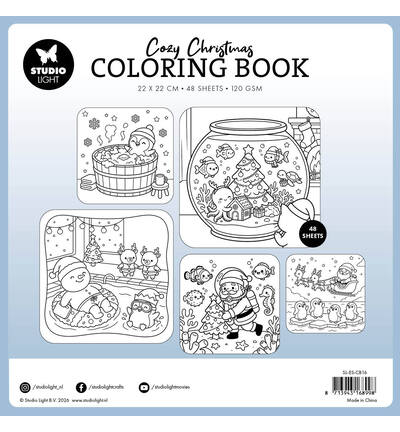 SL-ES-CB16 - StudioLight - StudioLight Livre de coloriage – Cozy Christmas Cozy Flow Essentials n° 16 - - Detail 1 SL-ES-CB16 - StudioLight - StudioLight Livre de coloriage – Cozy Christmas Cozy Flow Essentials n° 16 - - Detail 1