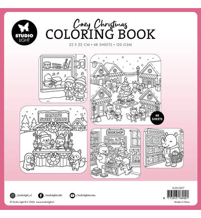 SL-ES-CB17 - StudioLight - StudioLight Livre de coloriage – Cozy Christmas Shopping Essentials n° 17 -  - Detail 1
