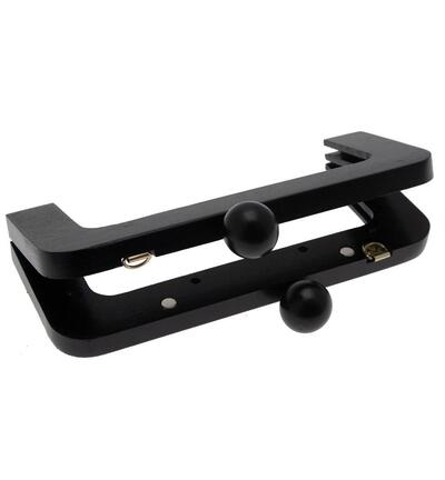 335796-03 - Stafil - Wooden Bag handles clic-clac, Black - Handle for bag - Detail 1