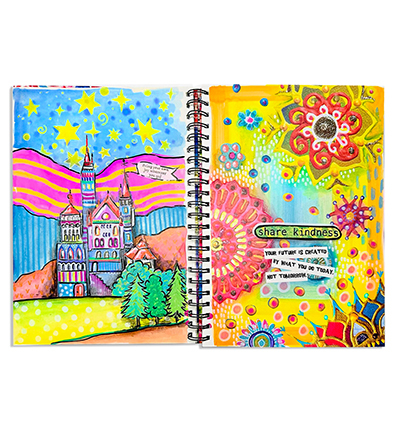 ABM-25-JOUR19 - Art by Marlene - Art Journal A4 size Art by Marlene nr.19 - Art Journal - Detail 9