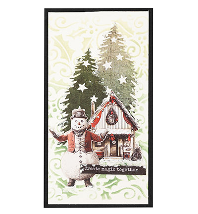 SL-GR-MASK349 - StudioLight - Holly swirl Grunge Collection nr.349 - Noël, hiver - Detail 2