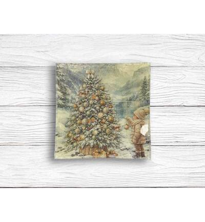 DFSA41146 - Stamperia - Stamperia papier de riz A4 – White Christmas arbre au bord du lac - Rice Paper - Detail 1 DFSA41146 - Stamperia - Stamperia papier de riz A4 – White Christmas arbre au bord du lac - Rice Paper - Detail 1