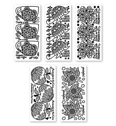 6.2319 - JeJe - Krazy Kreations, Mandala - Sticker Sets 5-pack - Detail 1